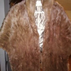 Mink Shaw size small 100% real fur